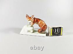 Herend, Fox Standing 4.4, Handpainted Porcelain Figurine! (t010)