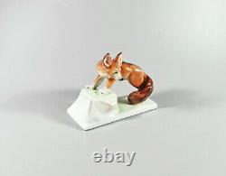 Herend, Fox Standing 4.4, Handpainted Porcelain Figurine! (t010)