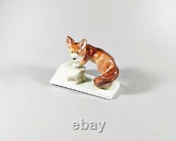 Herend, Fox Standing 4.4, Handpainted Porcelain Figurine! (t010)