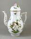 Herend Hand Painted Porcelain Rothschild Bird Ro Large Coffee Pot 611 Perfect