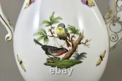 Herend Hand Painted Porcelain Rothschild Bird Ro Large Coffee Pot 611 Perfect