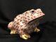 Herend Hungary Frog Rust Fishnet Hand Painted Porcelain Figurine
