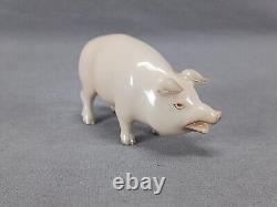 Herend Hungary Hand Painted Porcelain 15301 Standing Pig Figurine
