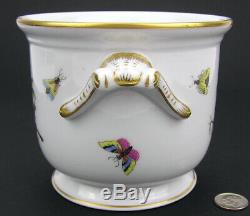 Herend Hungary Hand-Painted Porcelain ROTHSCHILD BIRD Cache Pot Planter Jardinie