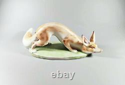 Herend, Hunting Fox 10, Handpainted Art Deco Porcelain Figurine! (a003)