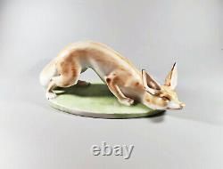 Herend, Hunting Fox 10, Handpainted Art Deco Porcelain Figurine! (a003)