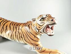 Herend, Hunting Tiger Big Cat 17, Handpainted Porcelain Figurine Mcd! (j042)