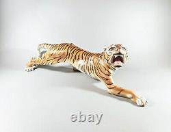 Herend, Hunting Tiger Big Cat 17, Handpainted Porcelain Figurine Mcd! (j042)