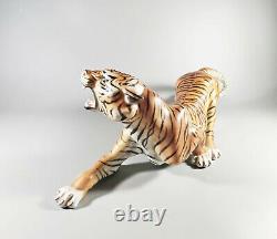 Herend, Hunting Tiger Big Cat 17, Handpainted Porcelain Figurine Mcd! (j042)