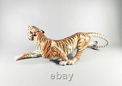 Herend, Hunting Tiger Big Cat 17, Handpainted Porcelain Figurine Mcd! (j042)