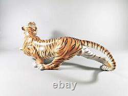 Herend, Hunting Tiger Big Cat 17, Handpainted Porcelain Figurine Mcd! (j042)