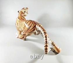 Herend, Hunting Tiger Big Cat 17, Handpainted Porcelain Figurine Mcd! (j042)