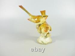 Herend, Pair Of Brown Singer Birds 5, Handpainted Porcelain Figurine! (b060)
