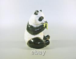 Herend, Panda Bear Eating 5, Handpainted Porcelain Figurine! (h043)