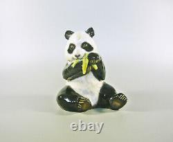 Herend, Panda Bear Eating 5, Handpainted Porcelain Figurine! (h043)