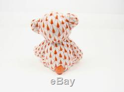 Herend Porcelain Hand Painted Teddy Rust Fishnet Baby Collection 15974 1270