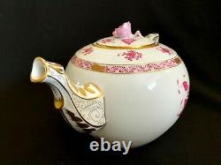 Herend Porcelain Handpainted Chinese Bouquet Raspberry Large Tea Pot 601/ap