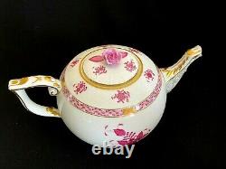 Herend Porcelain Handpainted Chinese Bouquet Raspberry Large Tea Pot 601/ap