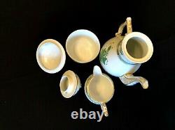 Herend Porcelain Handpainted Chinese Bouquet Tea Pot, Sugar Bowl, Milk Jug