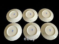 Herend Porcelain Handpainted Green Chinese Bouquet Dessert Plates 1512/av