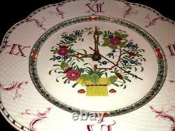 Herend Porcelain Handpainted Indian Basket Multicolor Wall Clock 527/fd