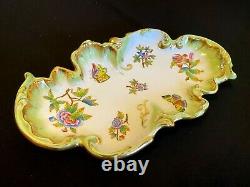 Herend Porcelain Handpainted Queen Victoria Baroque Serving Tray 7517/vbo