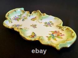 Herend Porcelain Handpainted Queen Victoria Baroque Serving Tray 7517/vbo