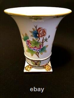 Herend Porcelain Handpainted Queen Victoria Cachepot 6433/vbo