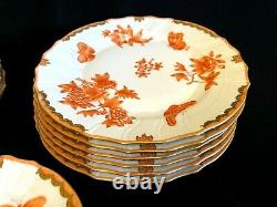 Herend Porcelain Handpainted Queen Victoria Fortuna Dessert, Dinner, Soup Plates
