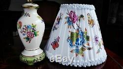 Herend Porcelain Handpainted Queen Victoria Lamp 6737/vbo (new Lampshade)