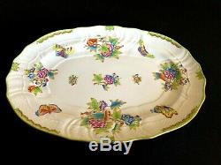 Herend Porcelain Handpainted Queen Victoria Large Oval Turkey Platter 1102/vbo