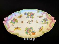 Herend Porcelain Handpainted Queen Victoria Large Serving Tray 400/vbo New