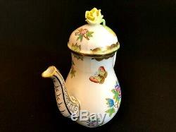 Herend Porcelain Handpainted Queen Victoria Mocha Pot 613/vbo