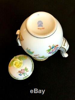 Herend Porcelain Handpainted Queen Victoria Mocha Pot 613/vbo