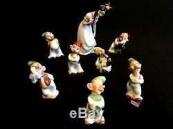 Herend Porcelain Handpainted Snow White & The Seven Dwarfs Figurines