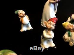 Herend Porcelain Handpainted Snow White & The Seven Dwarfs Figurines