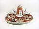 Herend, Red Dynasty, Siang Rouge Coffee Set For Three, Handpainted Porcelain