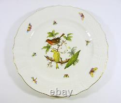 Herend, Rothschild Bird (ro) Dessert Service Six, Handpainted Porcelain