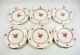 Herend, Rust Chinese Bouquet (aog) Dessert Plates For Six, Handpainted Porcelain