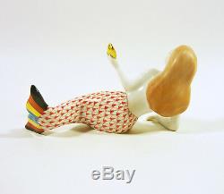 Herend, Rust Fishnet Mermaid With Shell 4, Handpainted Porcelain Figurine
