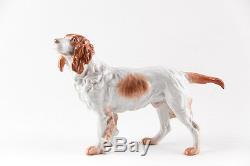 Herend, Springer Spaniel Hunting Dog, Handpainted Porcelain Figurine