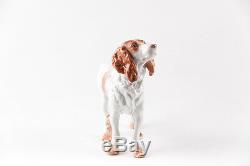 Herend, Springer Spaniel Hunting Dog, Handpainted Porcelain Figurine