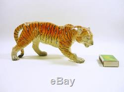 Herend, Tiger Big Cat On The Hunt 8, Handpainted Porcelain Figurine