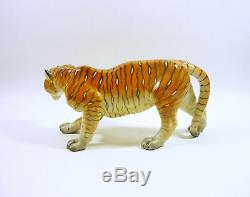 Herend, Tiger Big Cat On The Hunt 8, Handpainted Porcelain Figurine