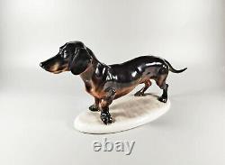 Herend, Vastagh György Dachshund Dog, Handpainted Porcelain Figurine! (a047)