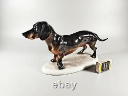 Herend, Vastagh György Dachshund Dog, Handpainted Porcelain Figurine! (a047)