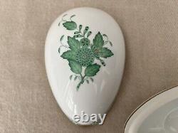 Herend hand painted Green Chinese Bouquet Apponyi Large Egg Box #6051/AV- VGC