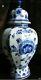 Holland Blue Delft #250 Ginger Jar With Finial Hand Painted Mid-century 17 43cm