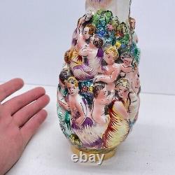 Italian Capodimonte Hand Painted Porcelain Vase 23.5 CM P1