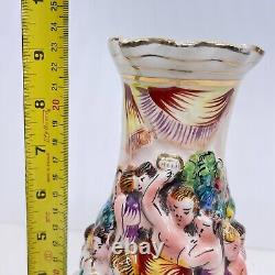 Italian Capodimonte Hand Painted Porcelain Vase 23.5 CM P1